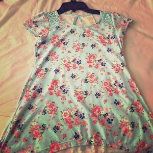 A very soft pink rose flower shirt